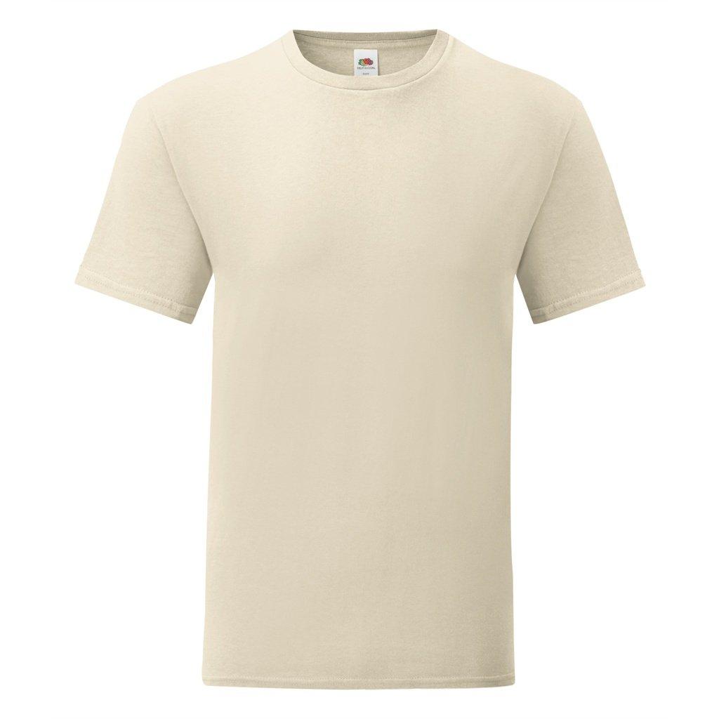 Tshirt Iconic (5 Stückpackung) Herren Beige S von Fruit of the Loom