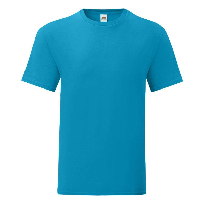 Tshirt Iconic Herren Azurblau M von Fruit of the Loom