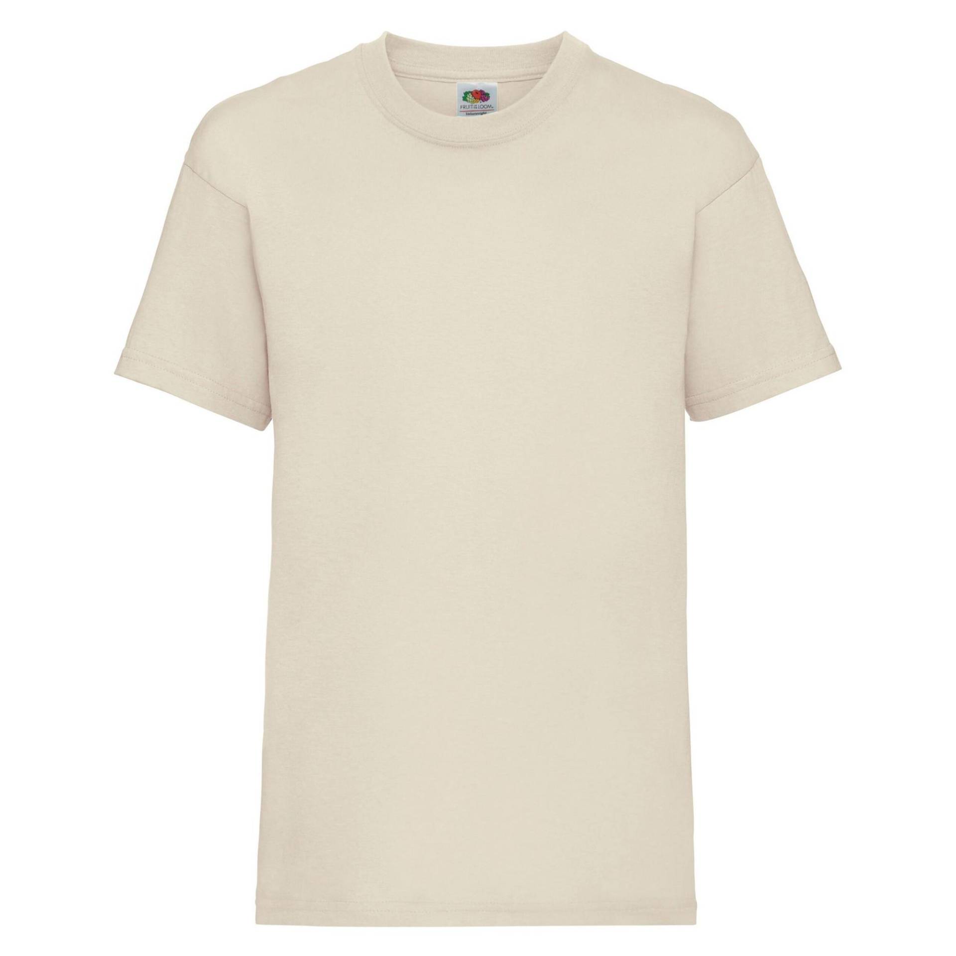 Value Tshirt Mädchen Beige 104 von Fruit of the Loom