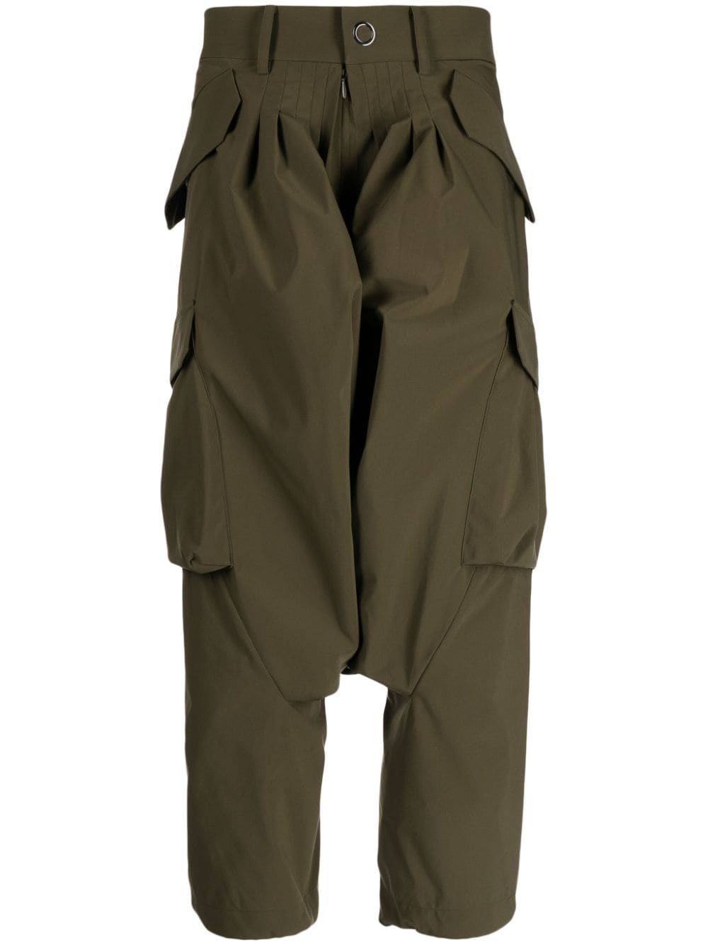 Fumito Ganryu drop-crotch cargo trousers - Green von Fumito Ganryu