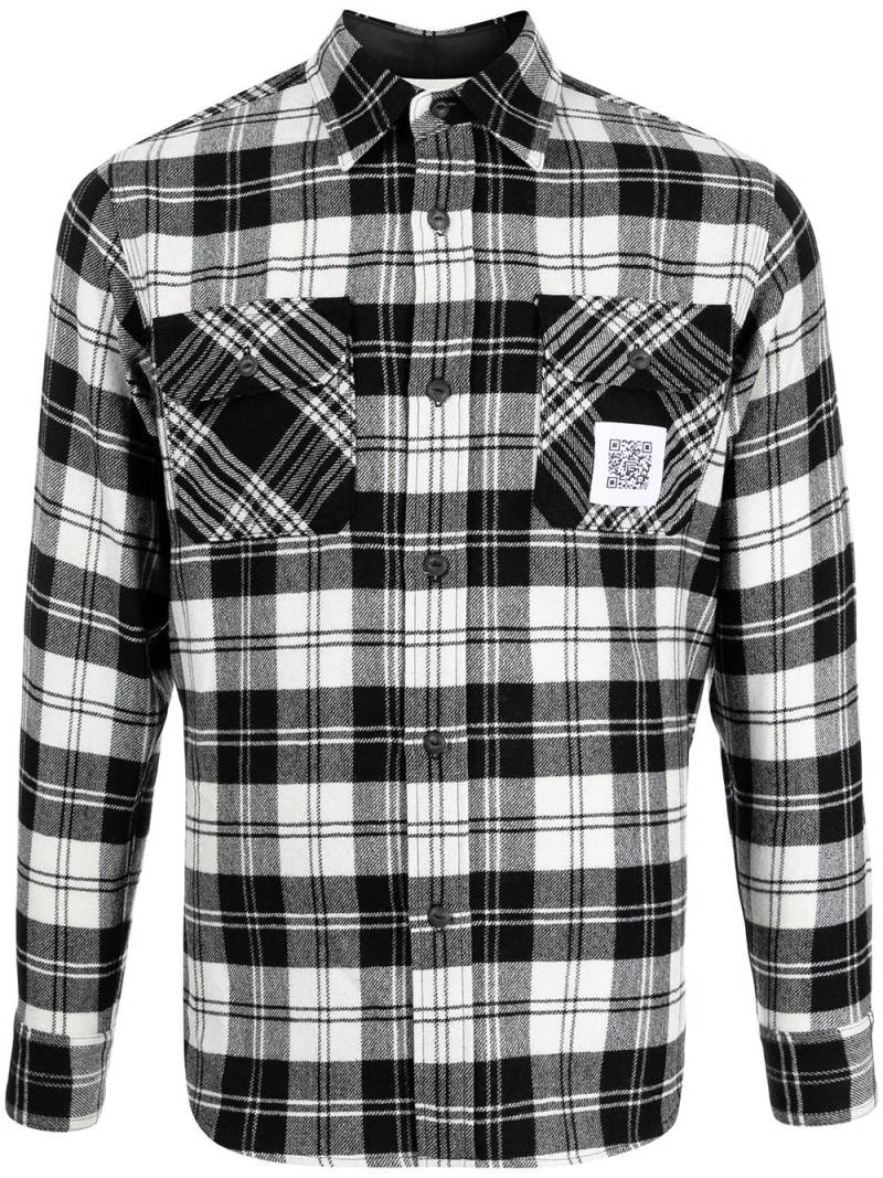Fumito Ganryu pleated flannel shirt - Black von Fumito Ganryu