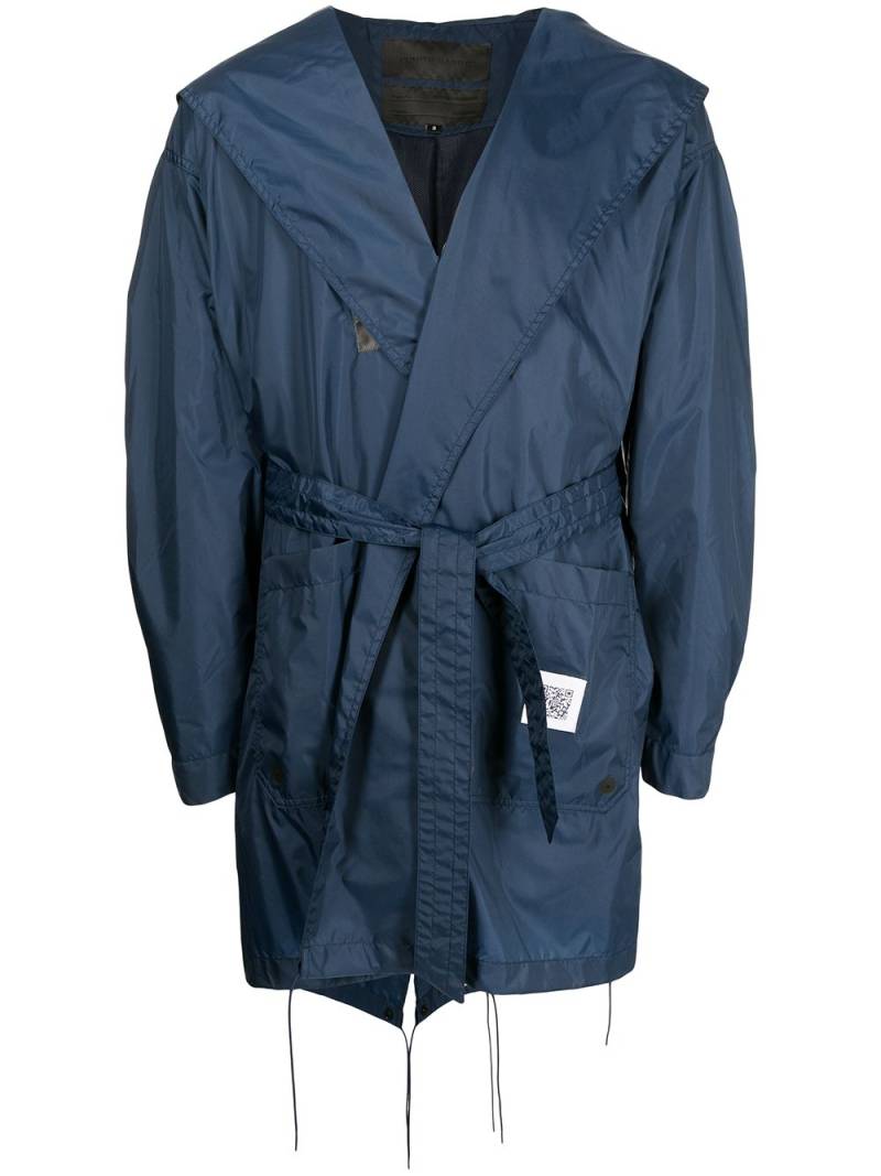 Fumito Ganryu reflective panel hooded raincoat - Blue von Fumito Ganryu