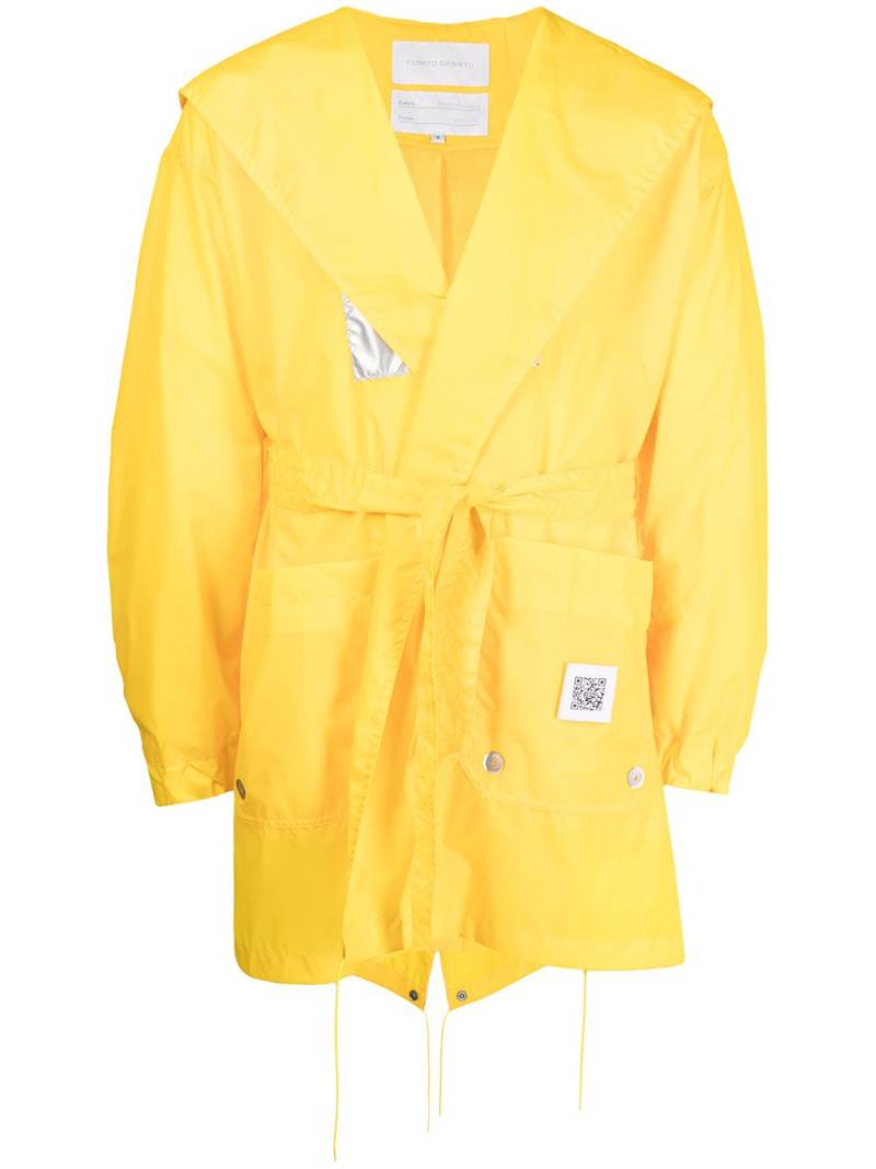 Fumito Ganryu reflective panel hooded raincoat - Yellow von Fumito Ganryu