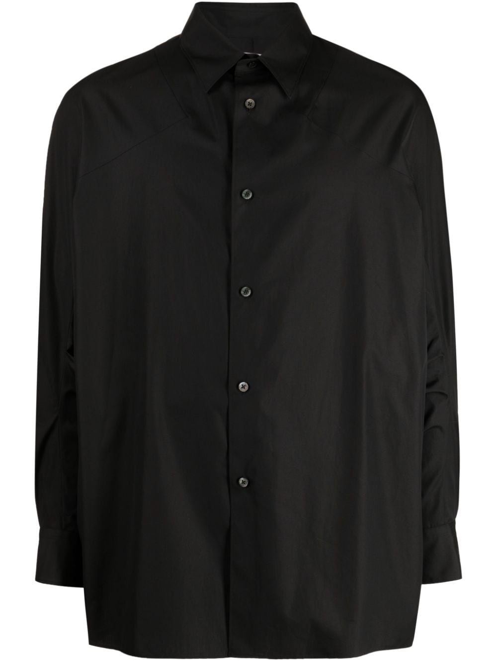 Fumito Ganryu straight-point collar cotton shirt - Black von Fumito Ganryu