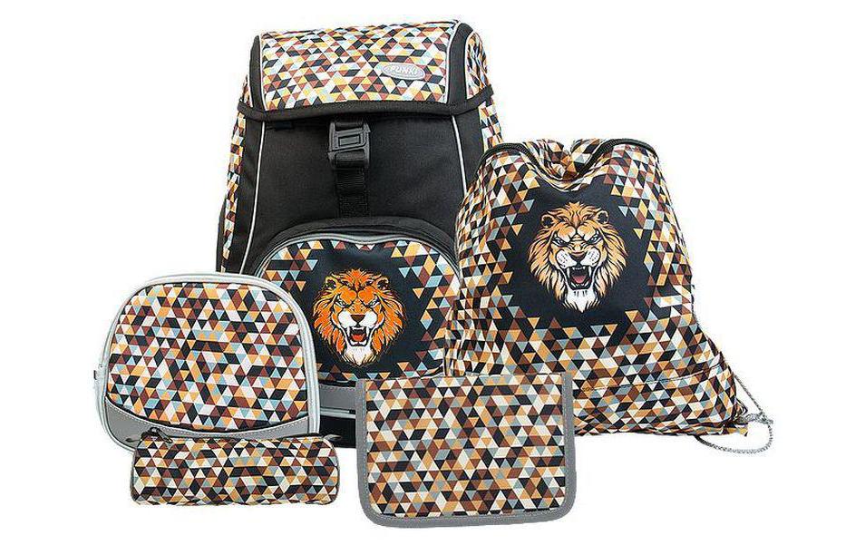 Funki Schulrucksack »Flexy-Bag Wild Lion 5-teilig« von Funki