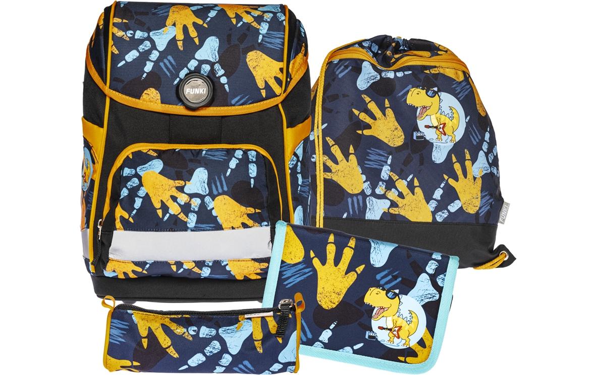 Funki Schultertasche »Cuby-Bag Rock-Dino 20 l, 5-teiliges Set« von Funki