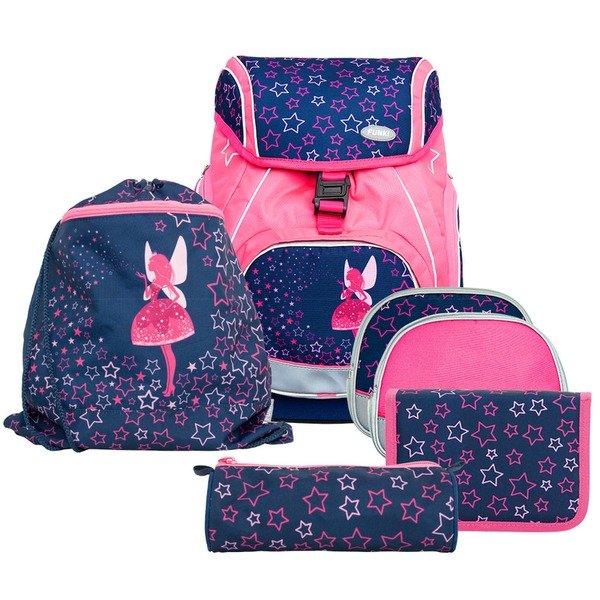 Schulthek-set Flexy-bag 6040.611 Neon Edition Pink Fairy 6-tlg. Herren  ONE SIZE von Funki