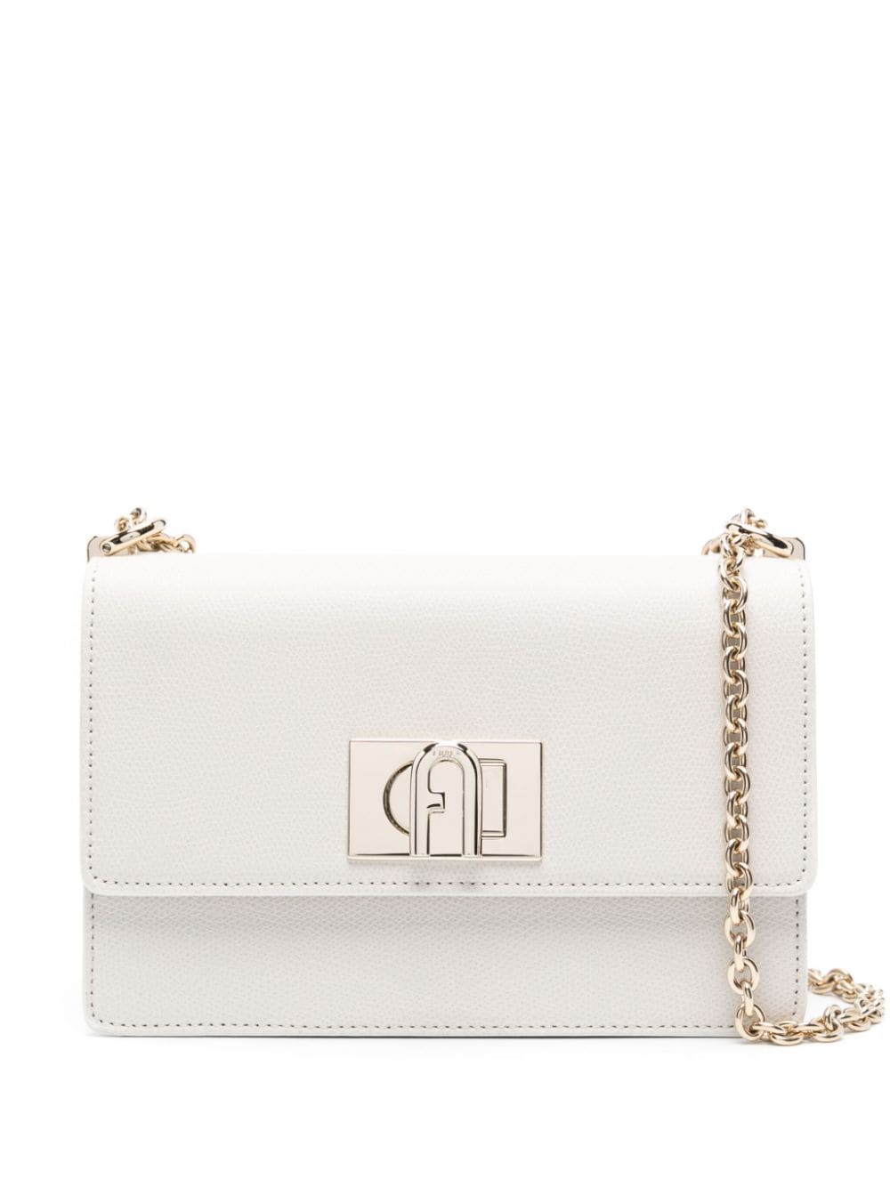 Furla 1927 logo-plaque crossbody bag - White von Furla