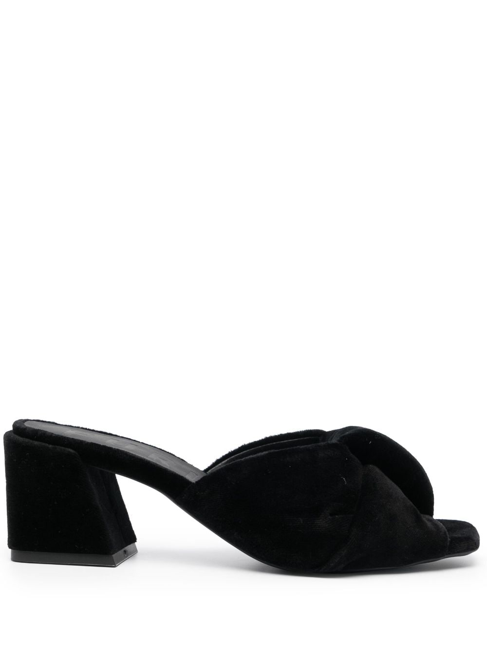 Furla 70mm twist-detail leather mules - Black von Furla