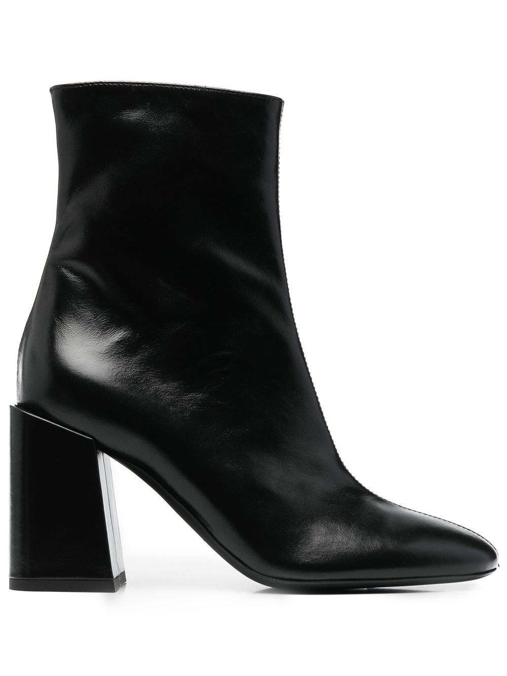 Furla 85mm block-heel leather ankle boots - Black von Furla