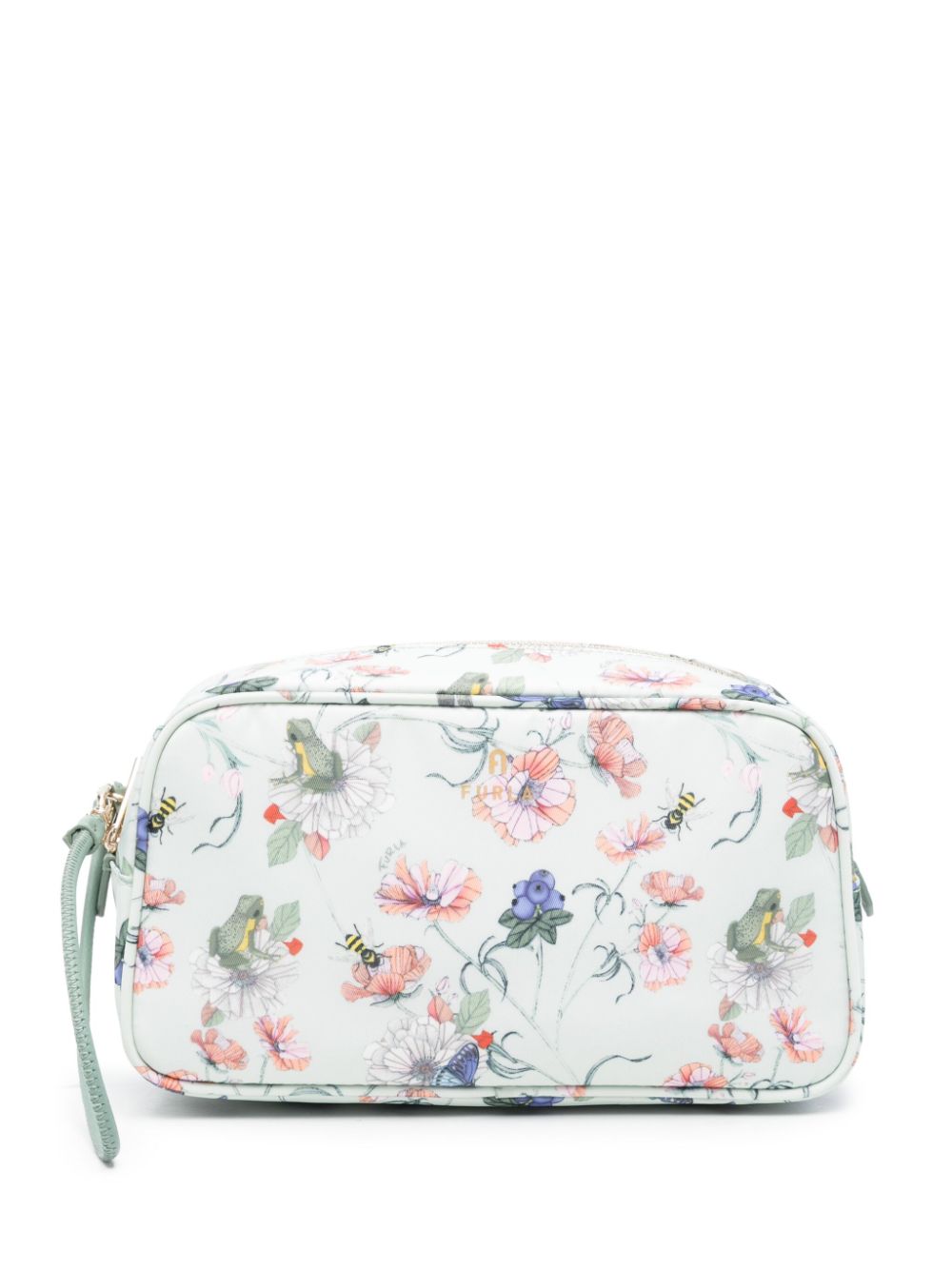 Furla Camelia floral-print make up bag - Green von Furla