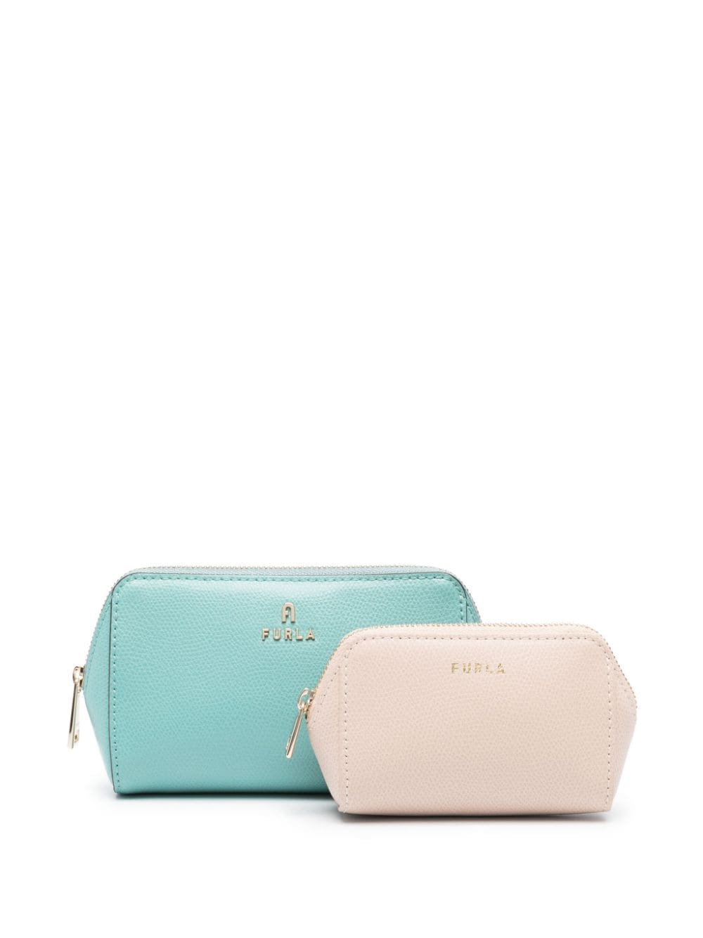 Furla Continental leather make up bag (pack of two) - Blue von Furla