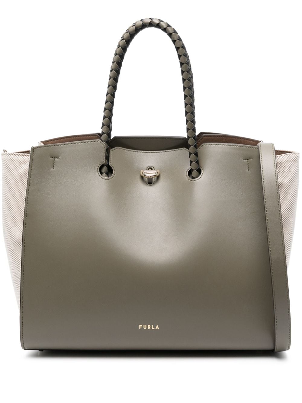 Furla Genesi leather tote bag - Green von Furla