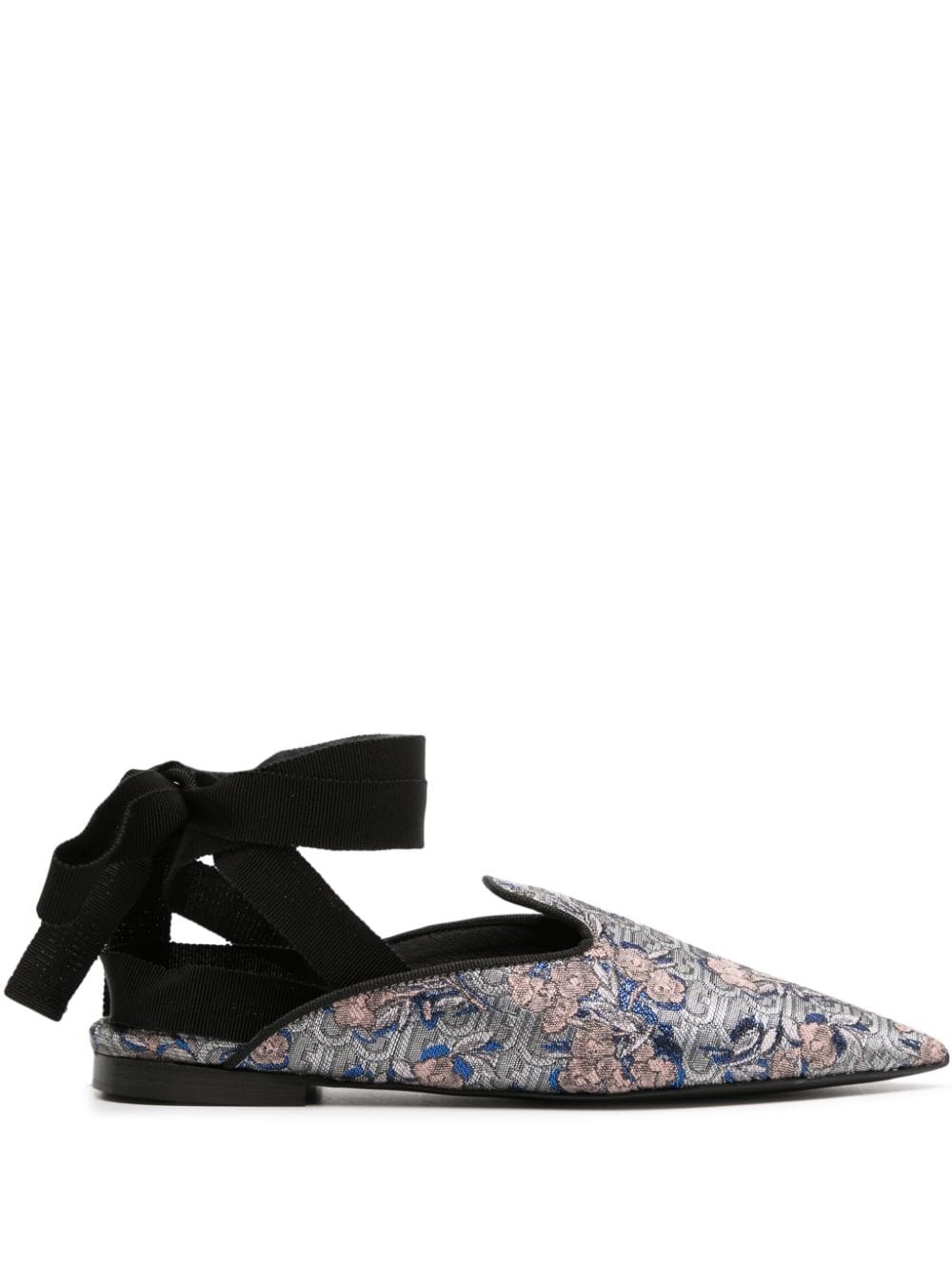 Furla Glam patterned-jacquard mules - Silver von Furla