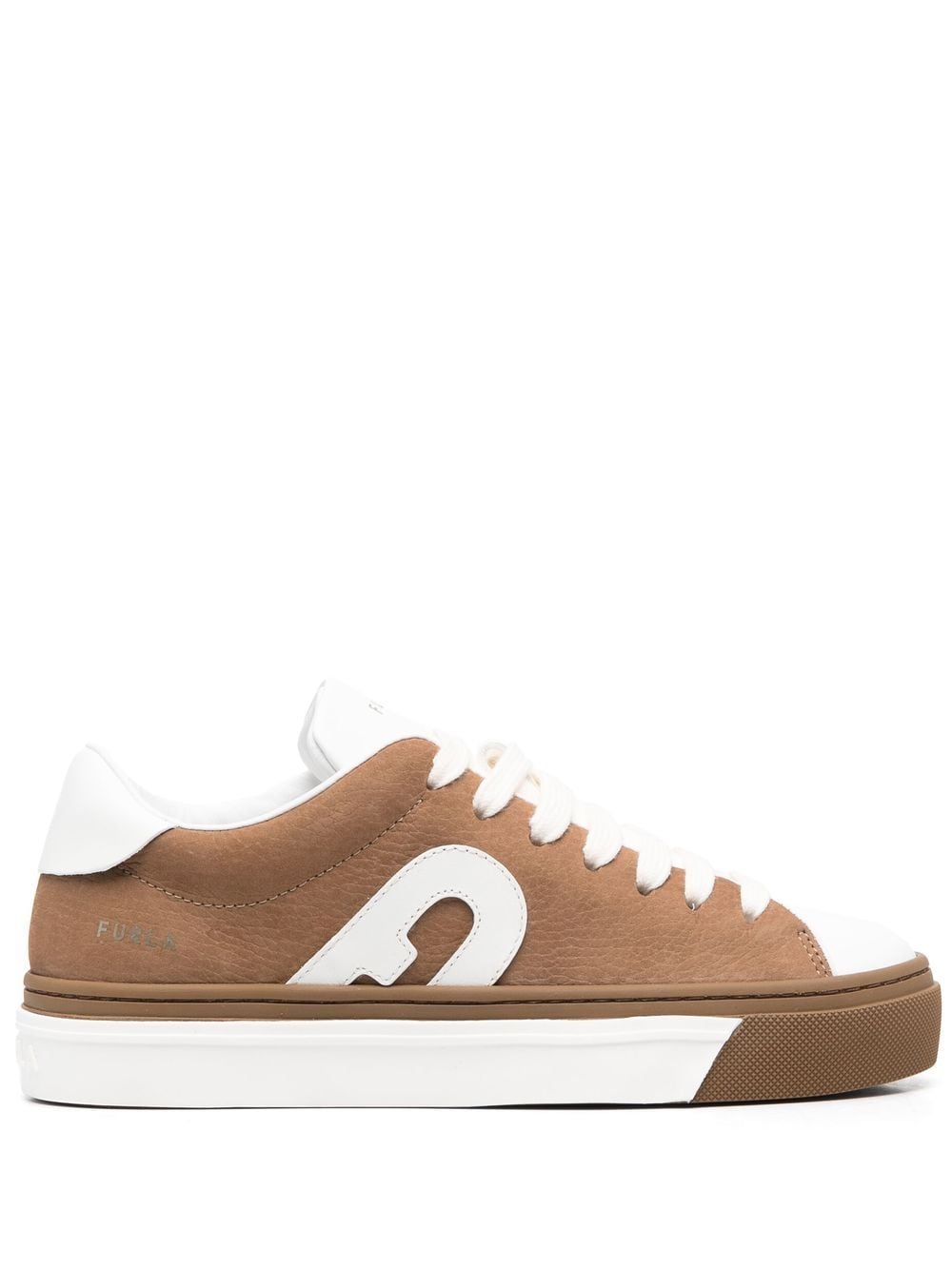 Furla Joy leather low-top sneakers - Brown von Furla