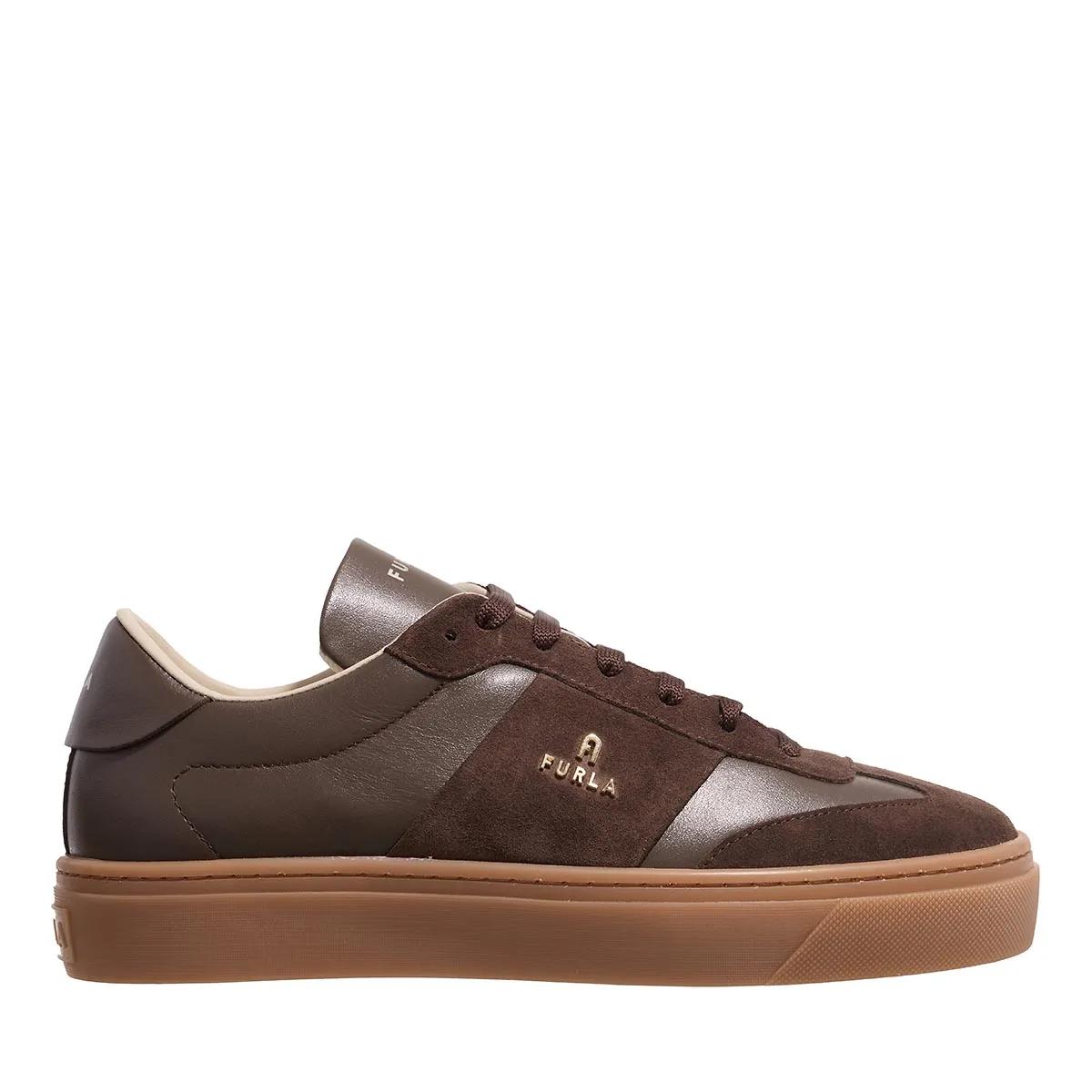 Furla Low-Top Sneaker - Vitello Soft+Crosta Sporty - Gr. 36 (EU) - in Braun - für Damen von Furla
