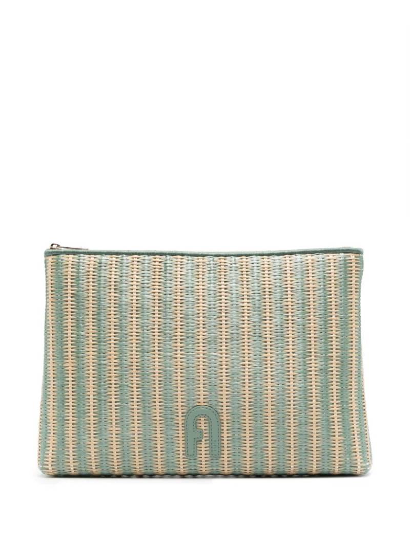 Furla Opportunity appliqué-logo clutch - Green von Furla