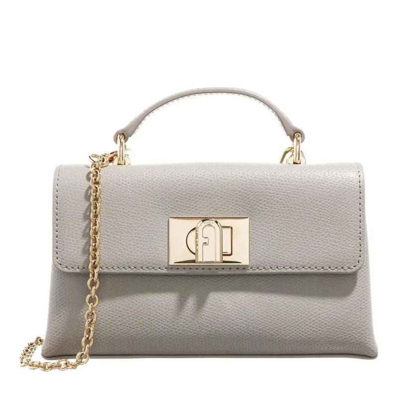 Furla Schultertasche - Furla 1927 Mini Crossbody Top Handle - Gr. unisize - in Grau - für Damen von Furla