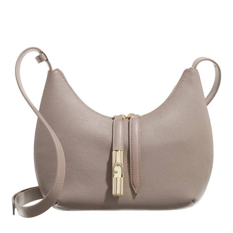 Furla Schultertasche - Furla Goccia S Shoulder Bag - Gr. unisize - in Taupe - für Damen von Furla