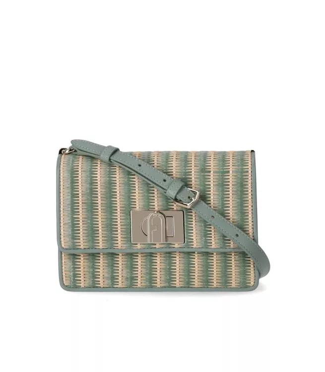 Furla Umhängetasche - 1927 Mini Rafia Green Crossbody Bag - Gr. unisize - in Grün - für Damen von Furla