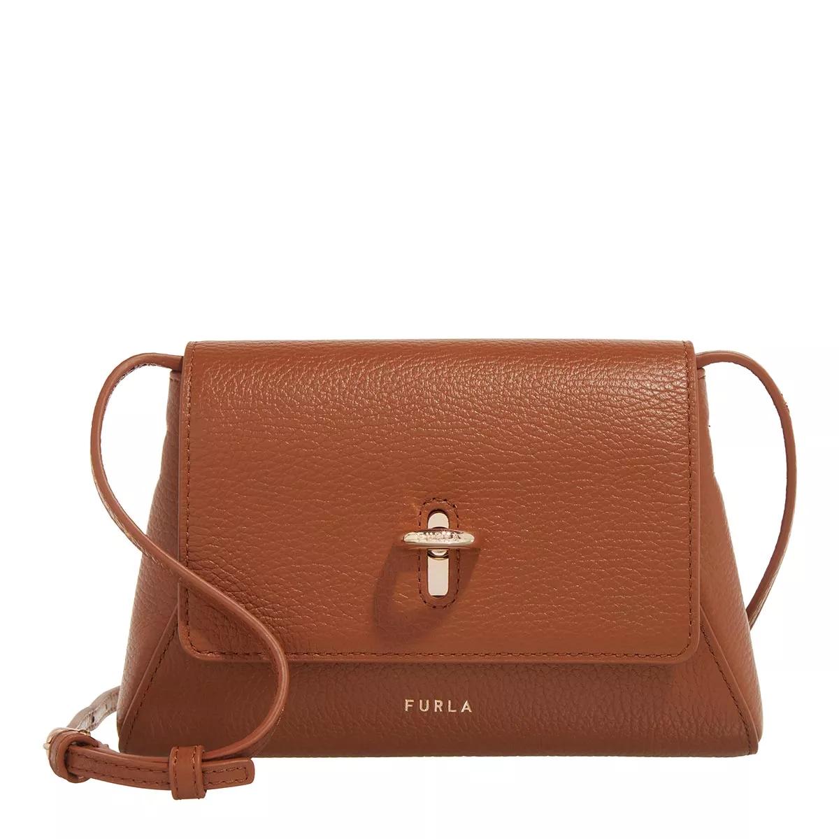 Furla Umhängetasche - Furla Net Mini Crossbody - Gr. unisize - in Cognacbraun - für Damen von Furla