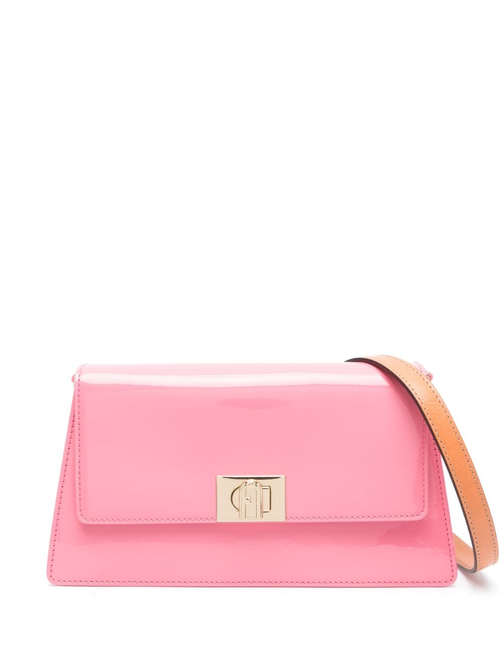 Furla Zoe patent crossbody bag - Pink von Furla