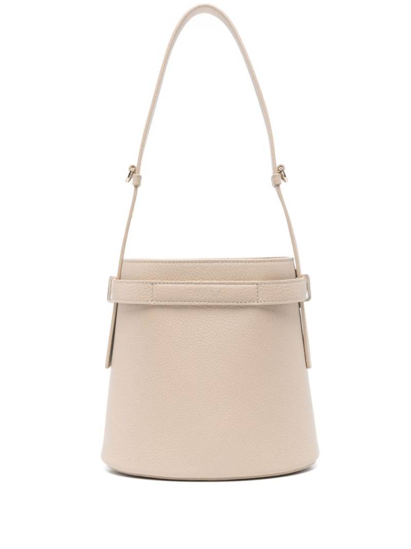 Furla drawstring-fastening leather bucket bag - Neutrals von Furla