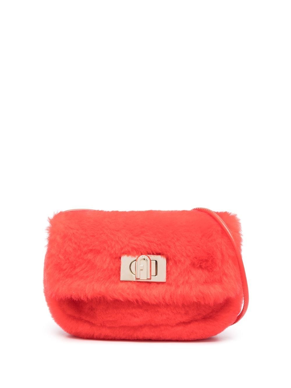 Furla faux-fur crossbody bag - Red von Furla