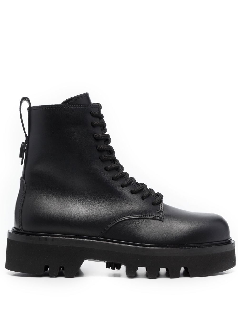 Furla lace-up leather boots - Black von Furla