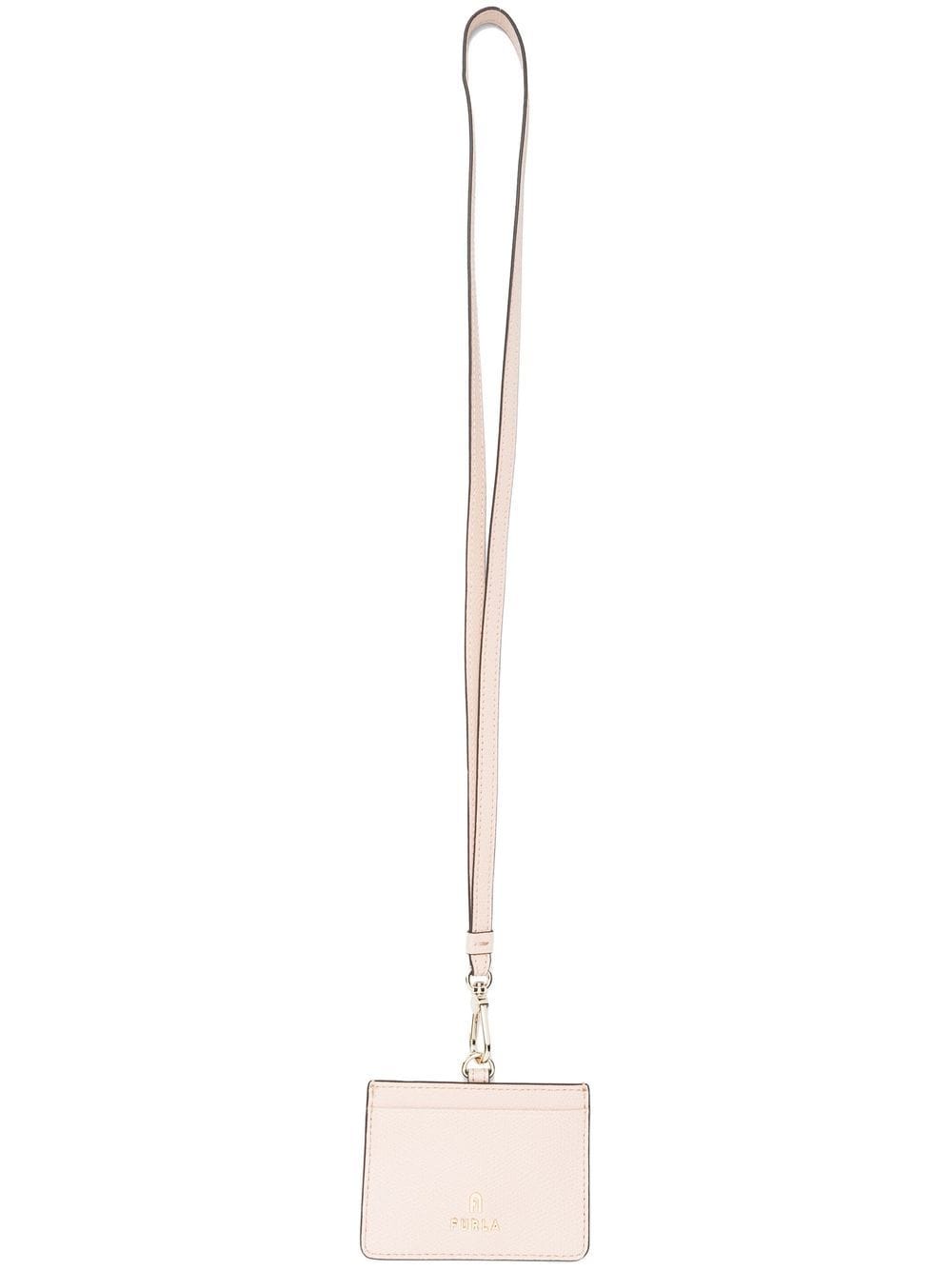 Furla leather cardholder lanyard - Neutrals von Furla