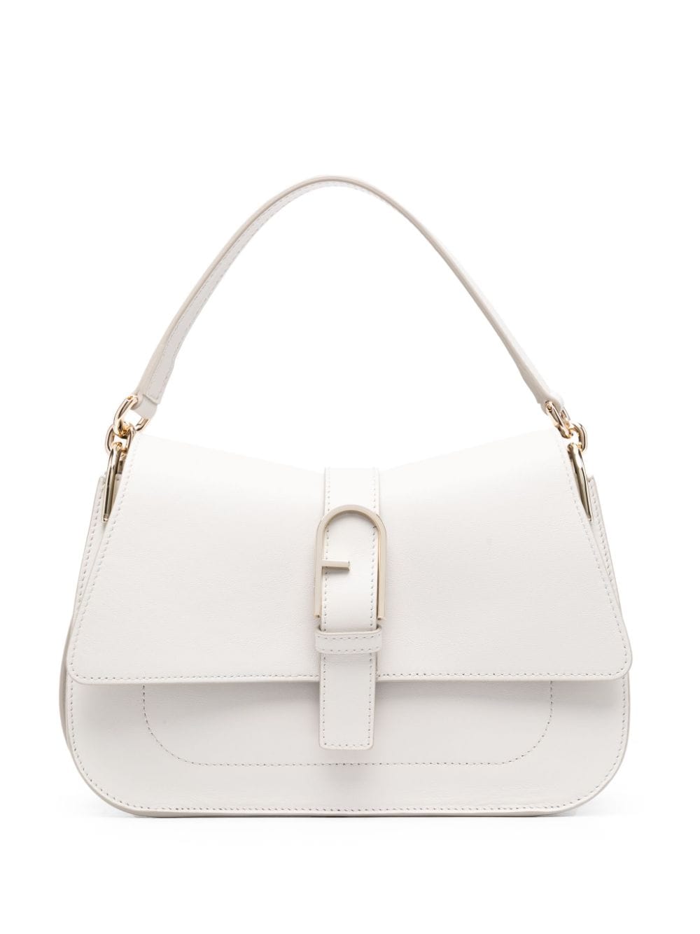 Furla logo-buckle leather shoulder bag - Neutrals von Furla