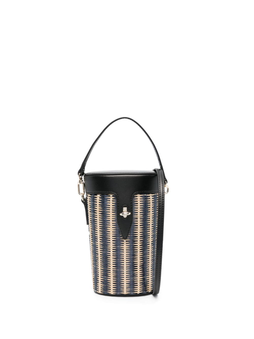 Furla logo-debossed bucket bag - Black von Furla