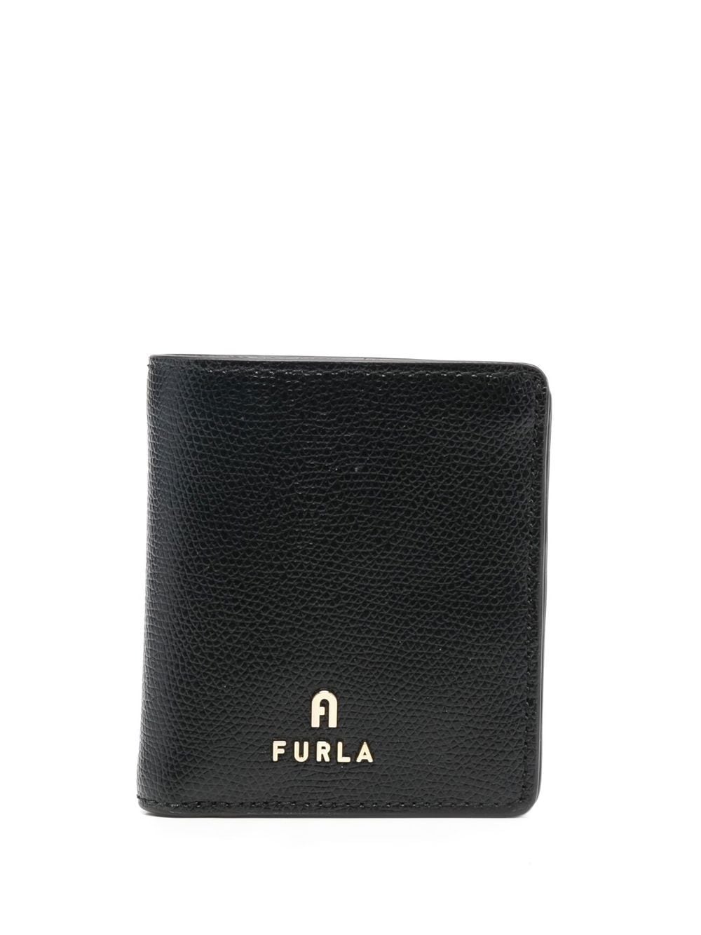 Furla logo-lettering leather wallet - Black von Furla