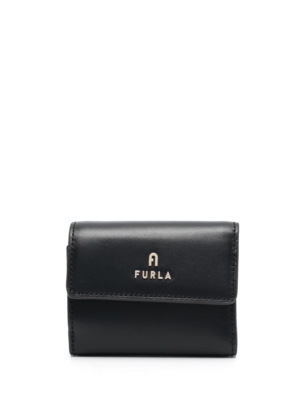 Furla logo-lettering leather wallet - Black von Furla