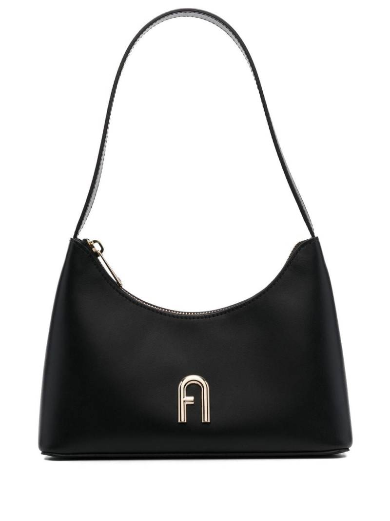 Furla logo-plaque leather shoulder bag - Black von Furla