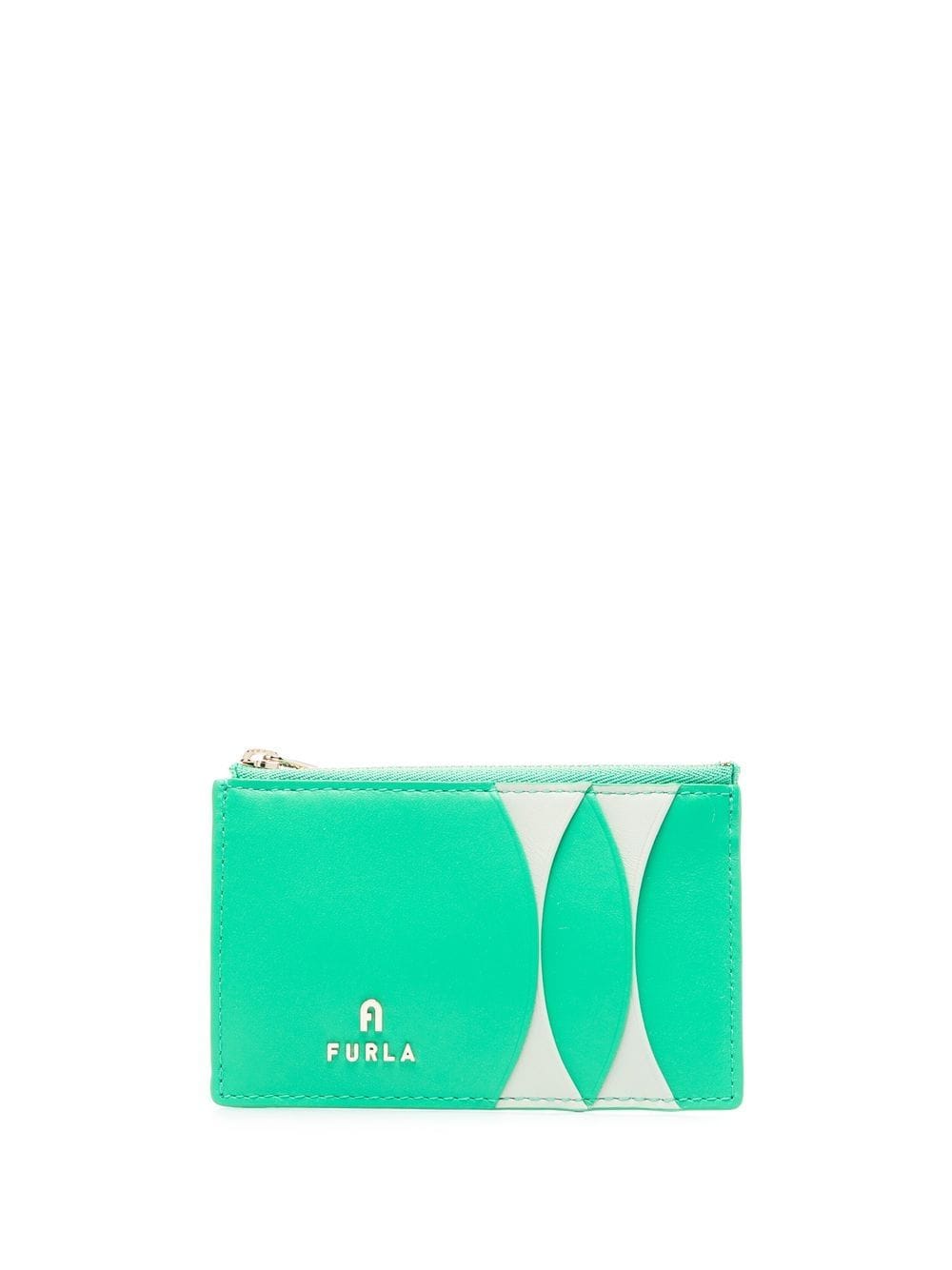 Furla logo-plaque leather wallet - Green von Furla