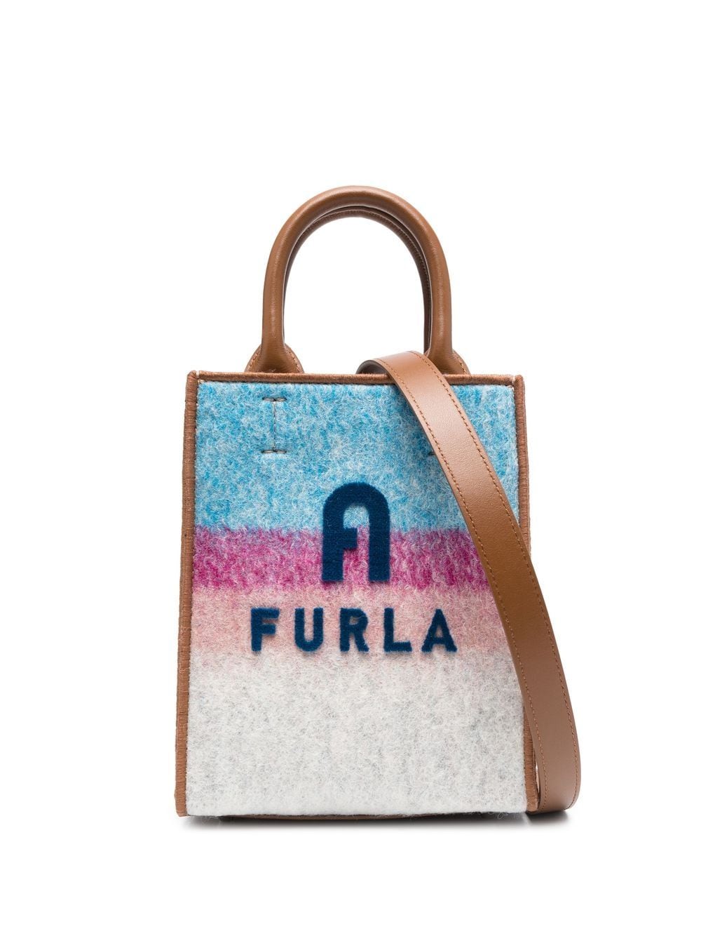 Furla logo-print tote bag - Blue von Furla