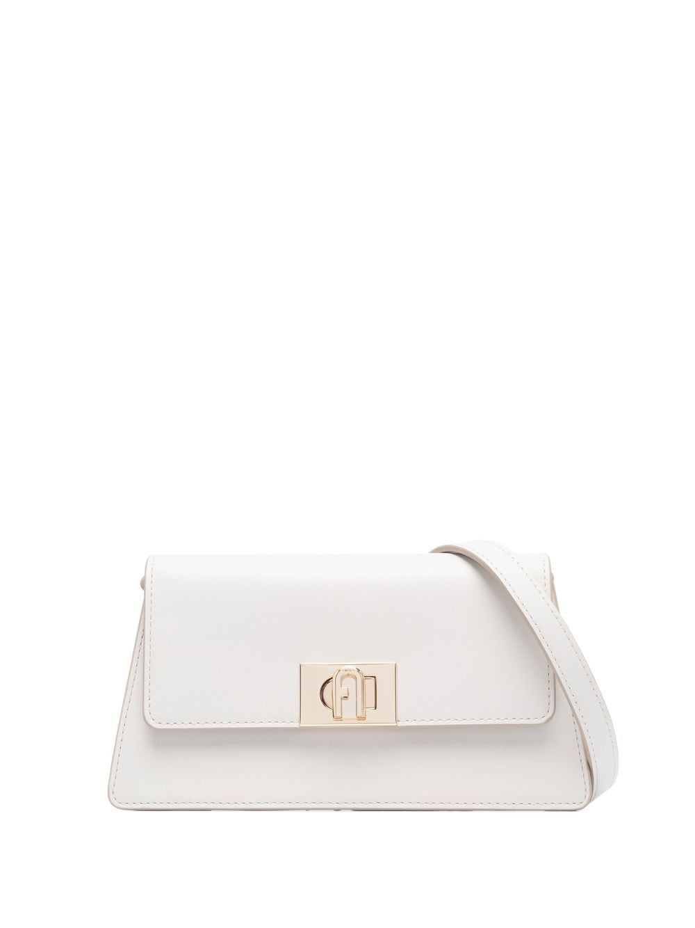 Furla logo twist-lock shoulder bag - White von Furla