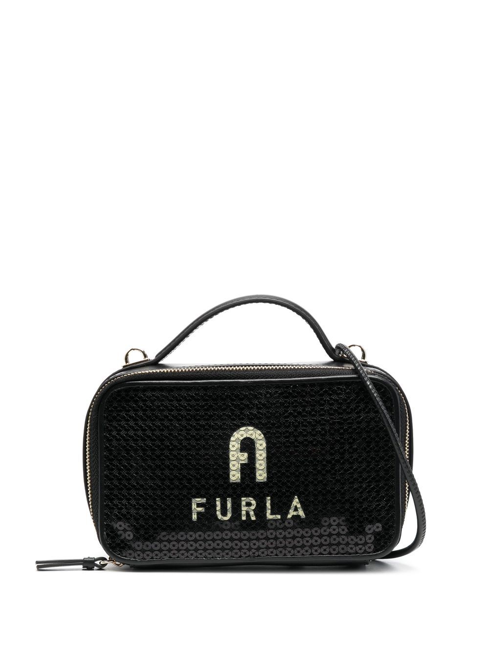 Furla patent mini bag - Black von Furla
