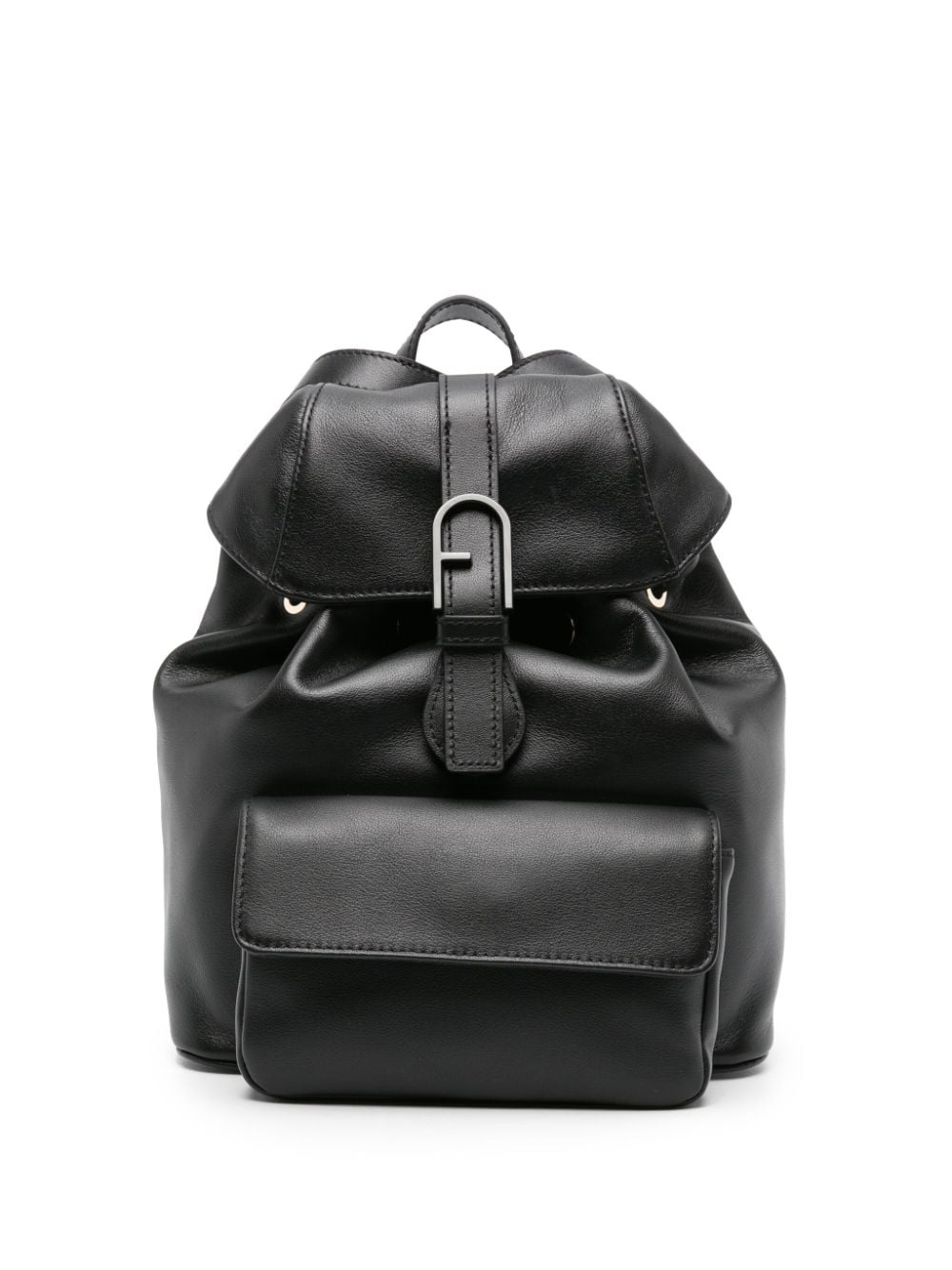 Furla small Flow leather backpack - Black von Furla