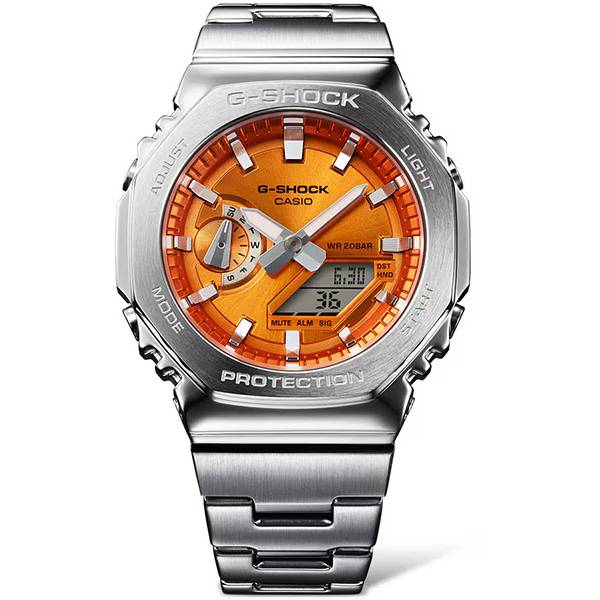 G-SHOCK Analog-Digitaluhr CasiOak, Classic G-Steel orange G-SHOCK Analog-Digitaluhr CasiOak, Classic G-Steel orange von G-SHOCK