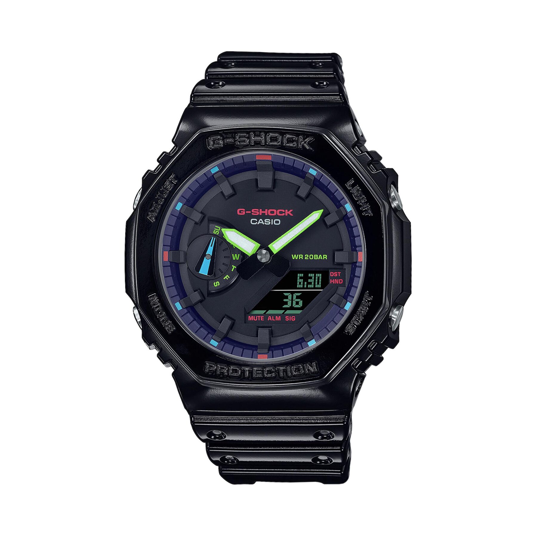 Uhr G-Shock GA-2100RGB-1AER Black/Black von G-SHOCK