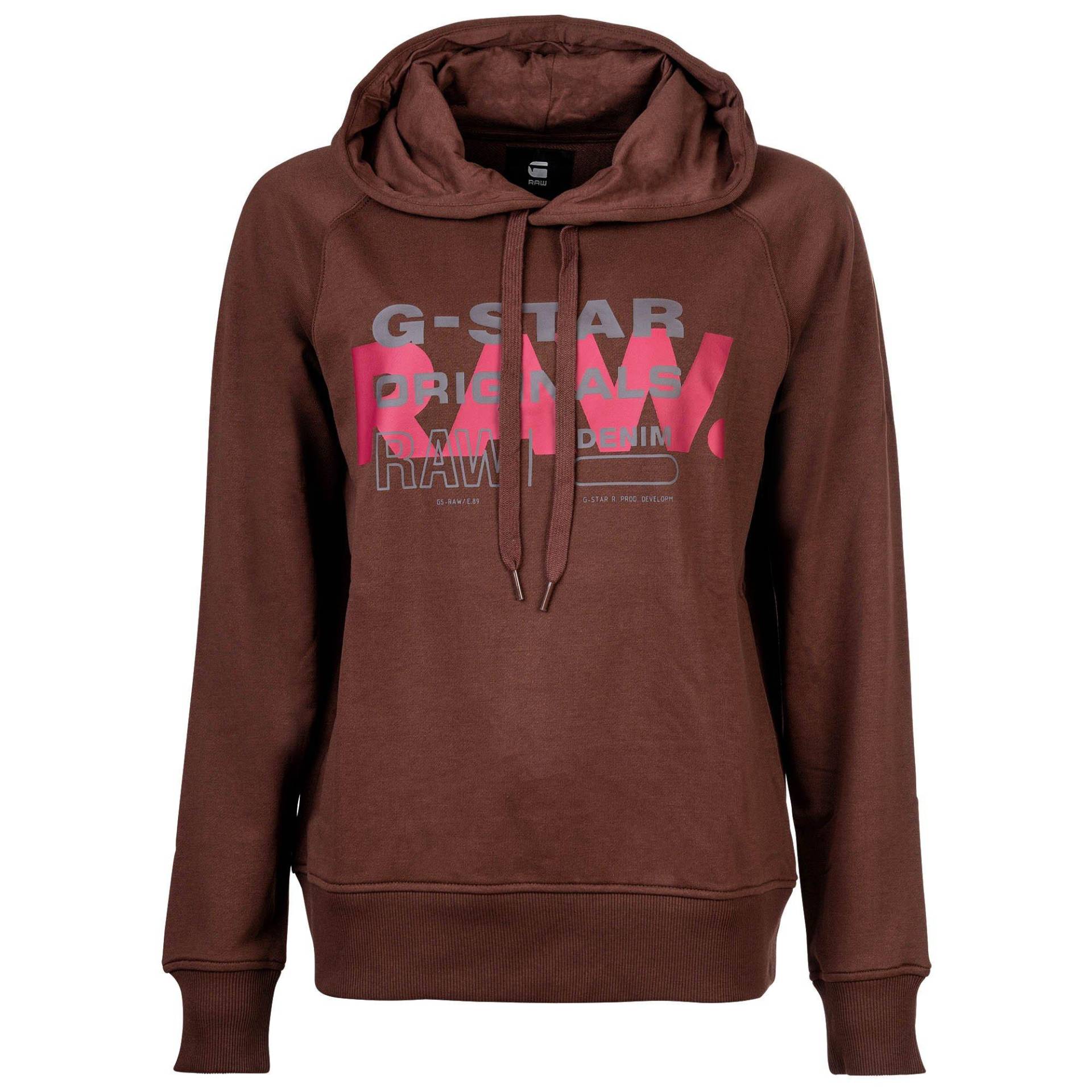Sweatshirt Bequem Sitzend-raglan Raw Originals Damen Braun Bedruckt XL von G-STAR RAW