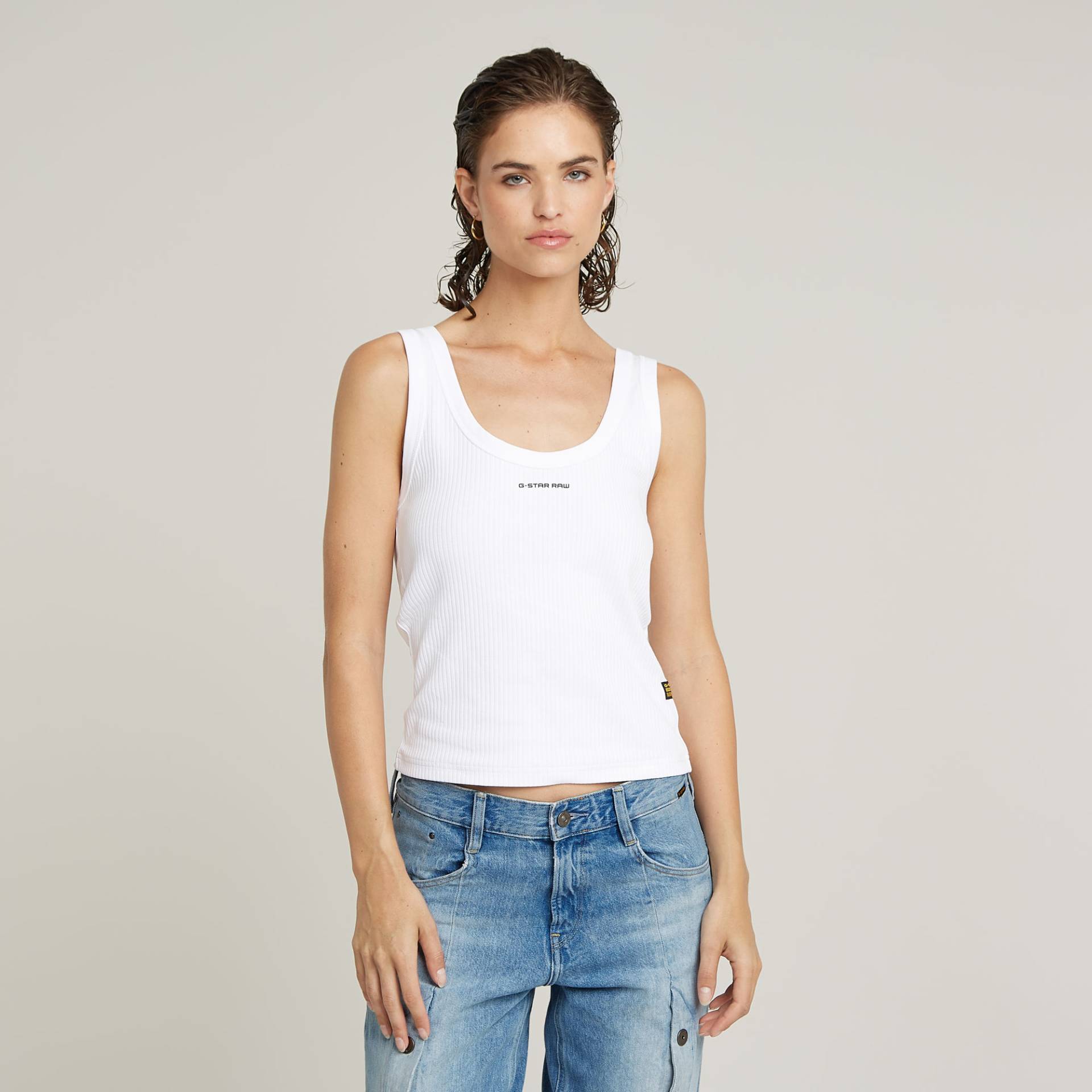 G-STAR Tanktop »Slim Rib Tank«, mit Markenschriftzug auf der Brust G-STAR Tanktop »Slim Rib Tank«, mit Markenschriftzug auf der Brust von G-STAR