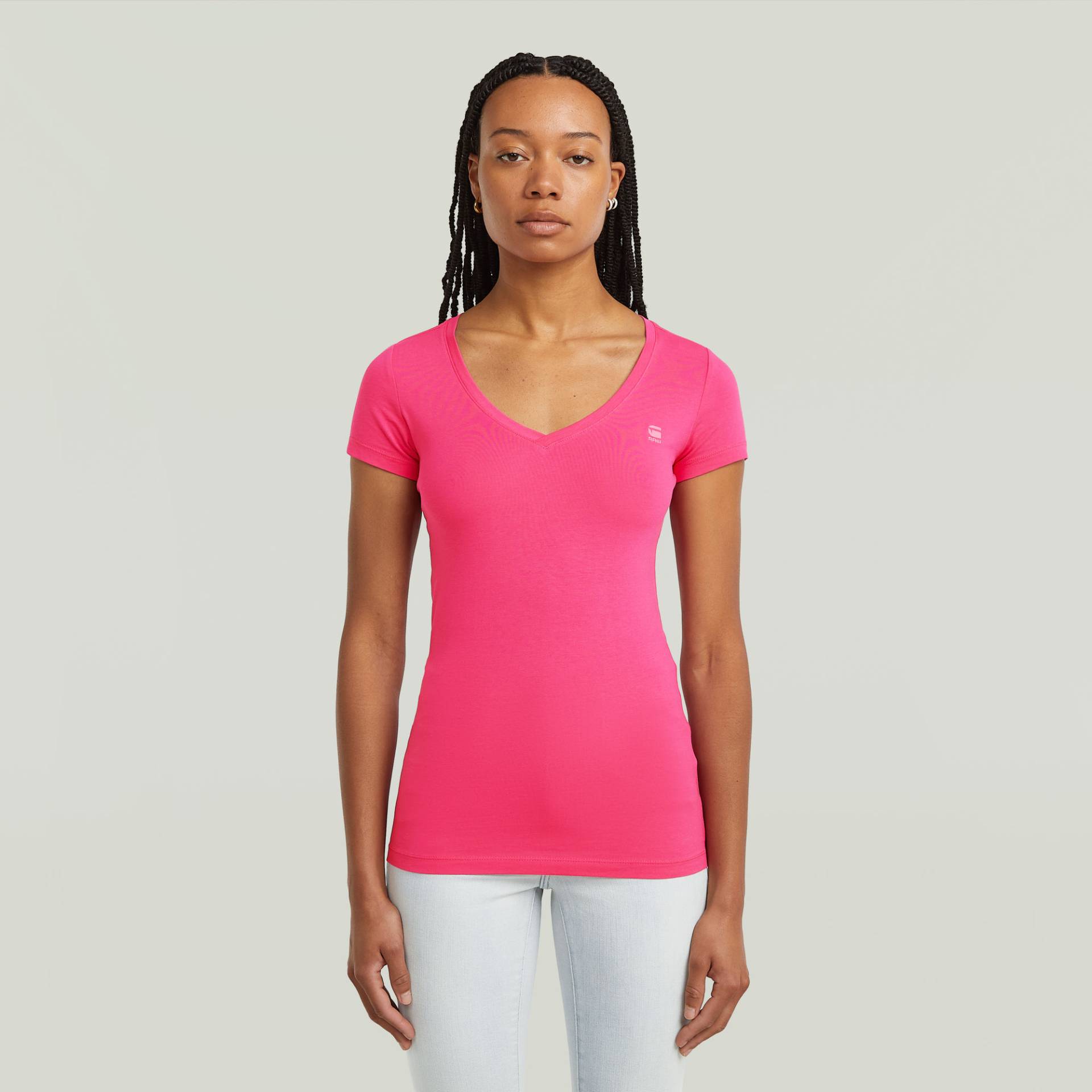 G-STAR V-Shirt »Base v t wmn cap sl«, mit kleinem Logodruck vorne von G-STAR