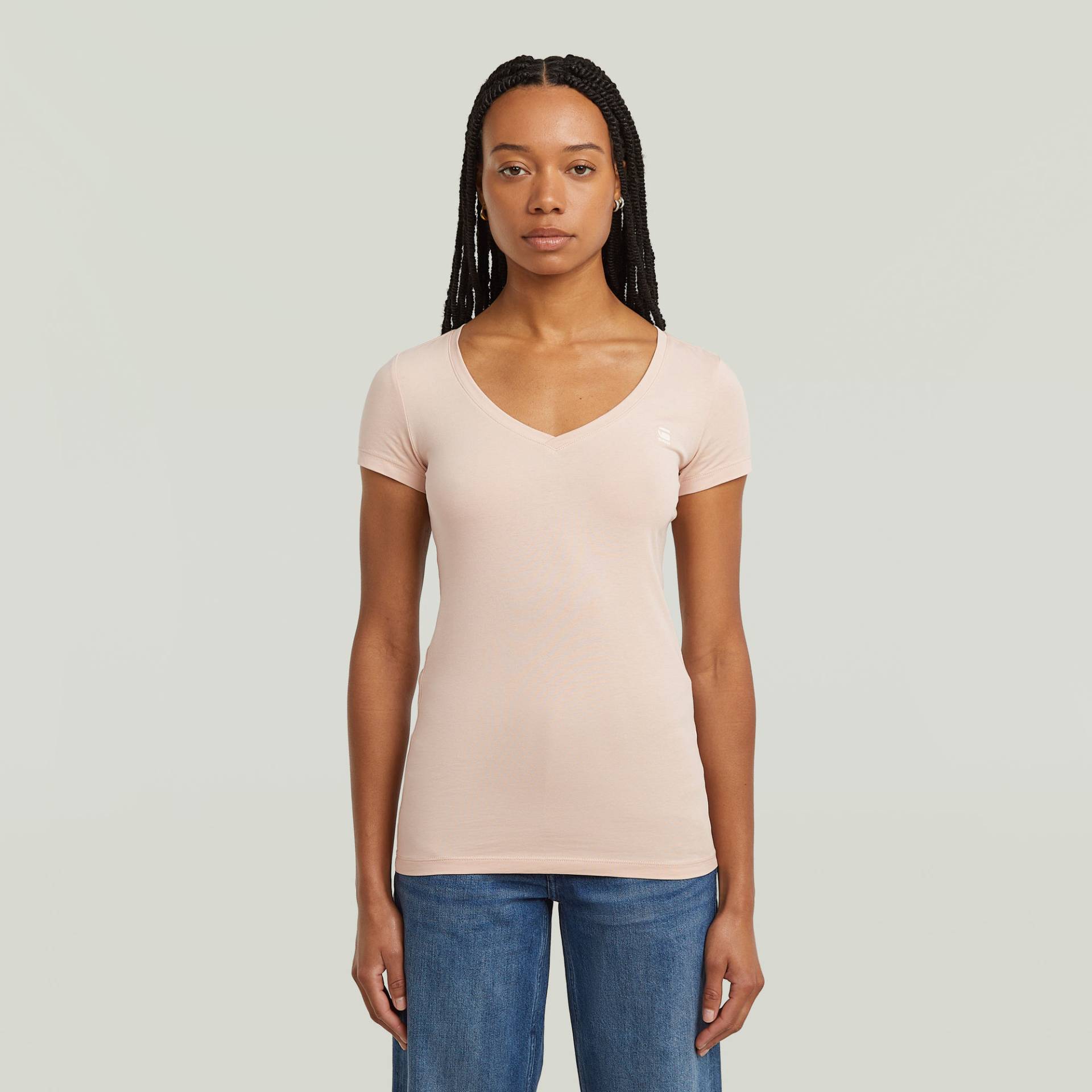 G-STAR V-Shirt »Base v t wmn cap sl«, mit kleinem Logodruck vorne von G-STAR