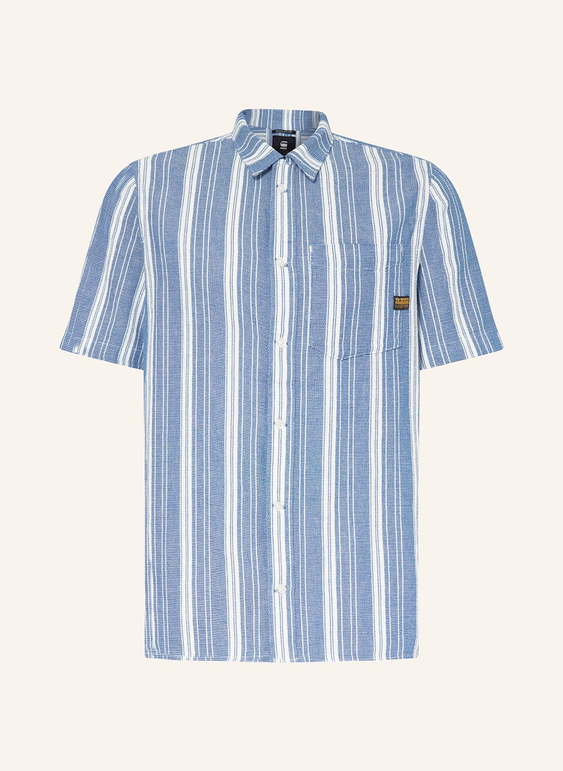 G-Star Kurzarm-Hemd Aus Piqué blau G-Star Kurzarm-Hemd Aus Piqué blau von G-Star
