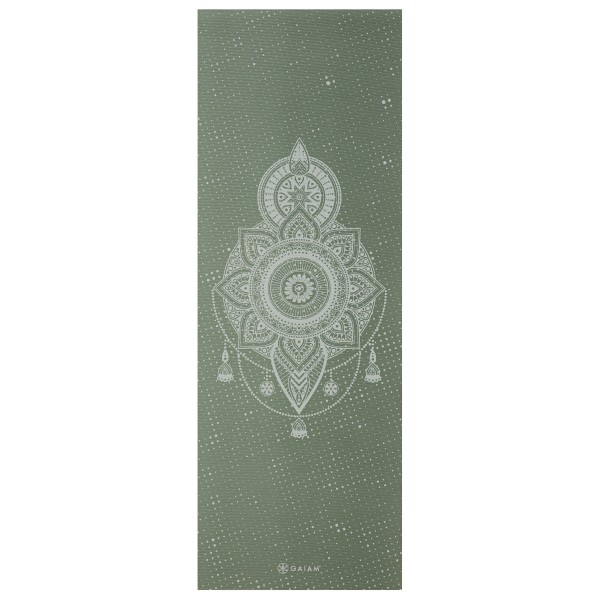 GAIAM - 5 mm Classic Printed Yoga Mat Gr 61 x 173 x 0,5 cm oliv/grün von GAIAM