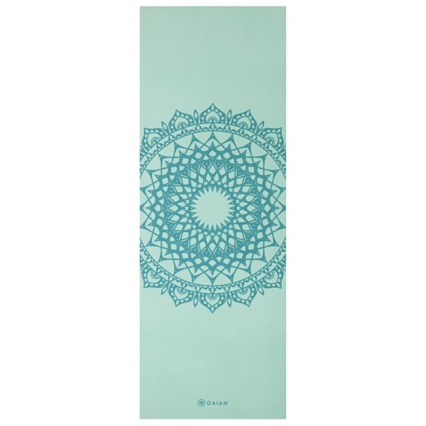 GAIAM - 5 mm Classic Printed Yoga Mat Gr 61 x 173 x 0,5 cm grün/türkis von GAIAM