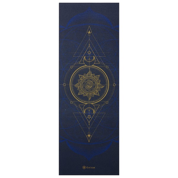 GAIAM - 6 mm Premium Metallic Yoga Mat - Yogamatte Gr 61 x 173 x 0,6 cm blau von GAIAM